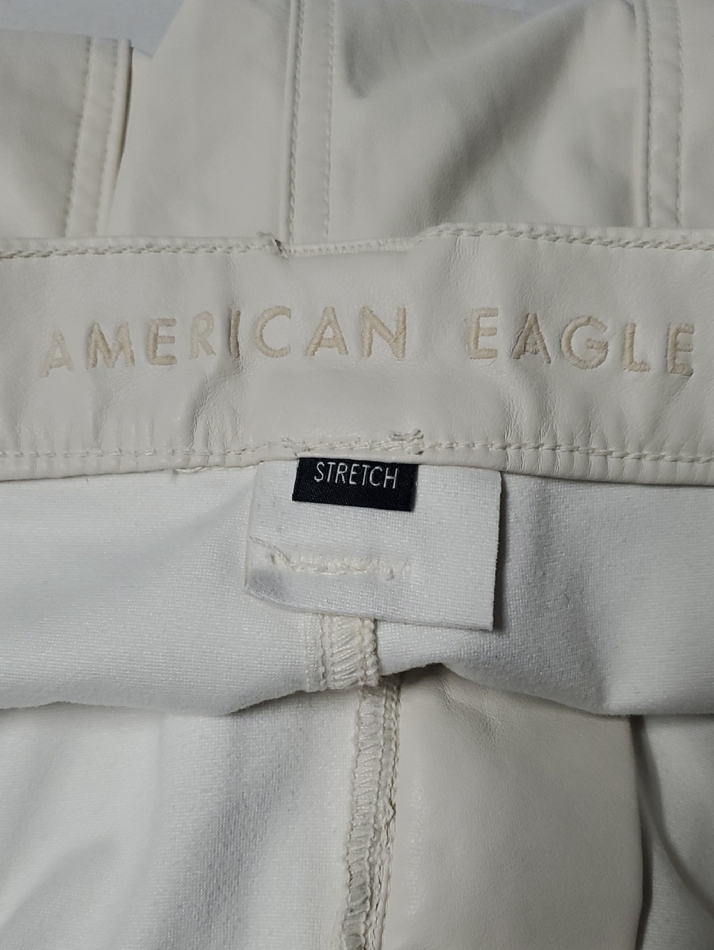 American Eagle Stretch High Waisted Vegan Leather Straight Cargo Pants Size 18 - Picture 10 of 16